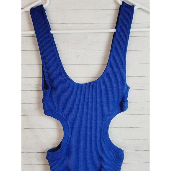ZARA RIBBED CUT OUT MINI DRESS IN ROYAL BLUE, SZ SMALL - Picture 11 of 15